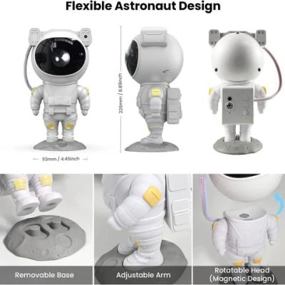 Star Projector Night Light with Timer, Remote Control and 360°Adjustable Design